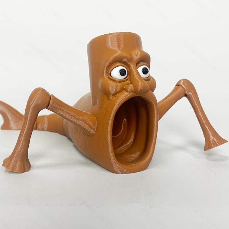 1pc | Tung Sahur Devourer Figurine | Brown, Black & White | Power-Free Desktop Decor | Suitable for Bookshelves & Offices | Elegant Home Decoration Accent | Perfect Gift for Decor Lovers