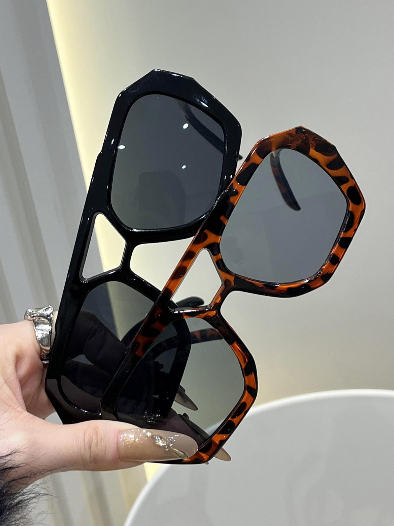 Women's Vintage Trendy Tinted Lens Aviator Sunglasses, Trendy Styling Sunglasses, Retro Casual Sunglasses for Everyday Use, Fashion Accessories for Outdoor Activities