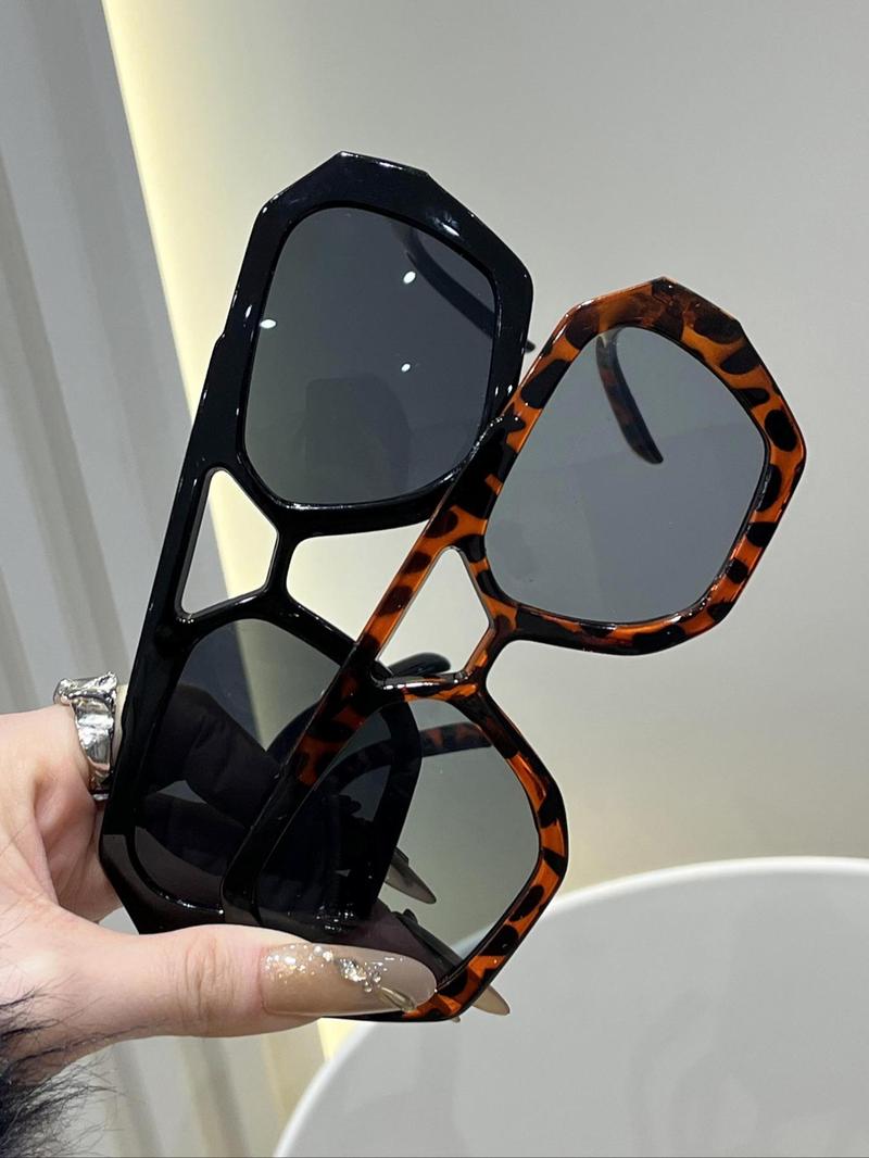 Women's Vintage Trendy Tinted Lens Aviator Sunglasses, Trendy Styling Sunglasses, Retro Casual Sunglasses for Everyday Use, Fashion Accessories for Outdoor Activities