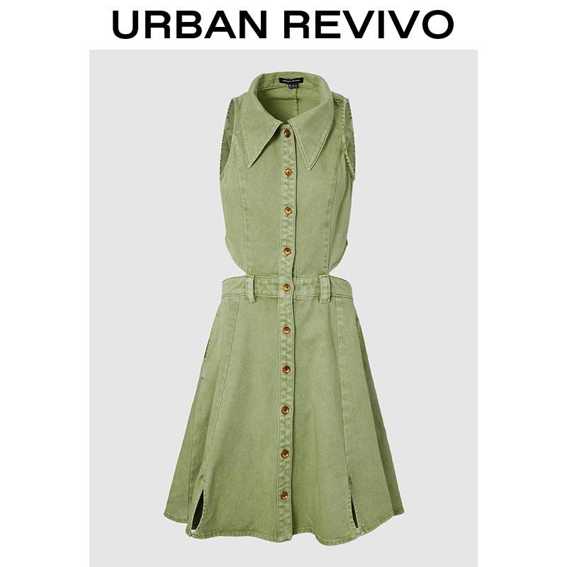 URBAN REVIVO【SIZE UP 1-2】Sleeveless Denim Dresses UWG850172 SpringStatements