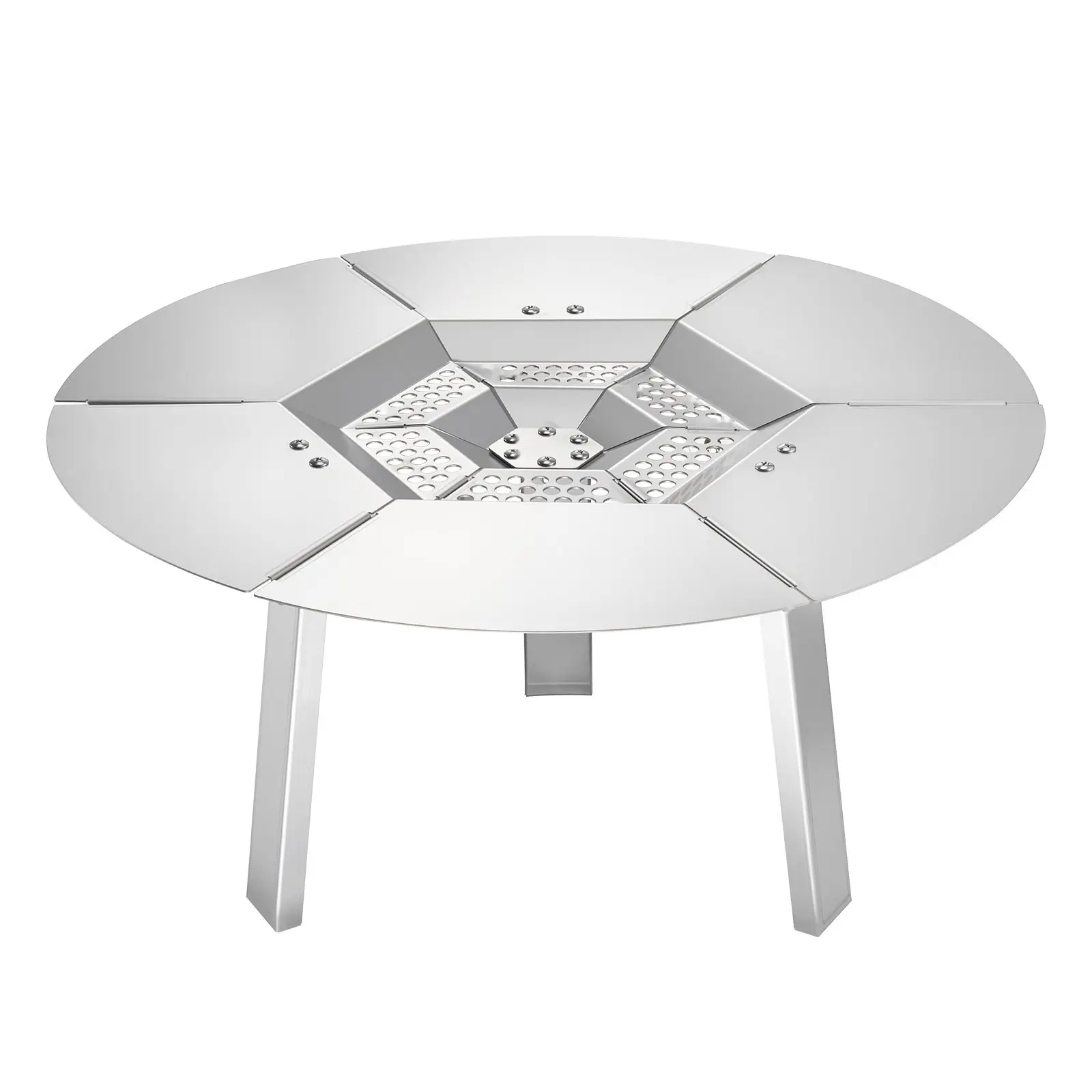 Fire Pit Heat Deflector Shield for Solo Stove Yukon 20-Inch, Stainless Steel Bonfire Shield, Outdoor Patio Heating Accessory, Wind-Resistant Flame Guard, High-Temperature Shield for Campfire Cooking and Backyard Warmth