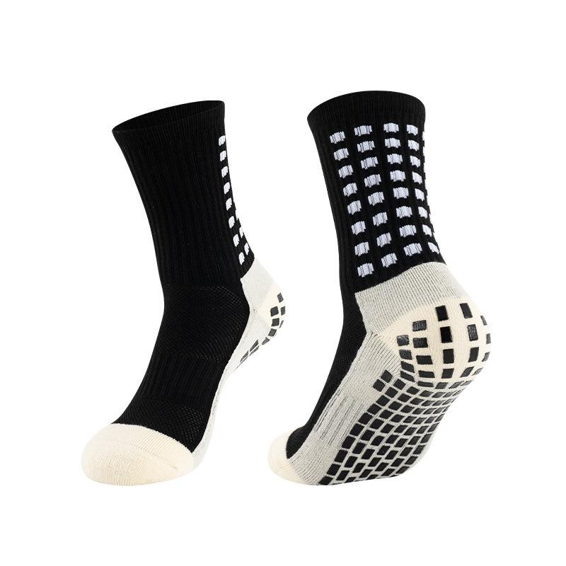 Teenager professional non-slip football socks silicone breathable sweat-absorbent adult sports mid-tube socks towel socks men's competition training socks Tubesocks