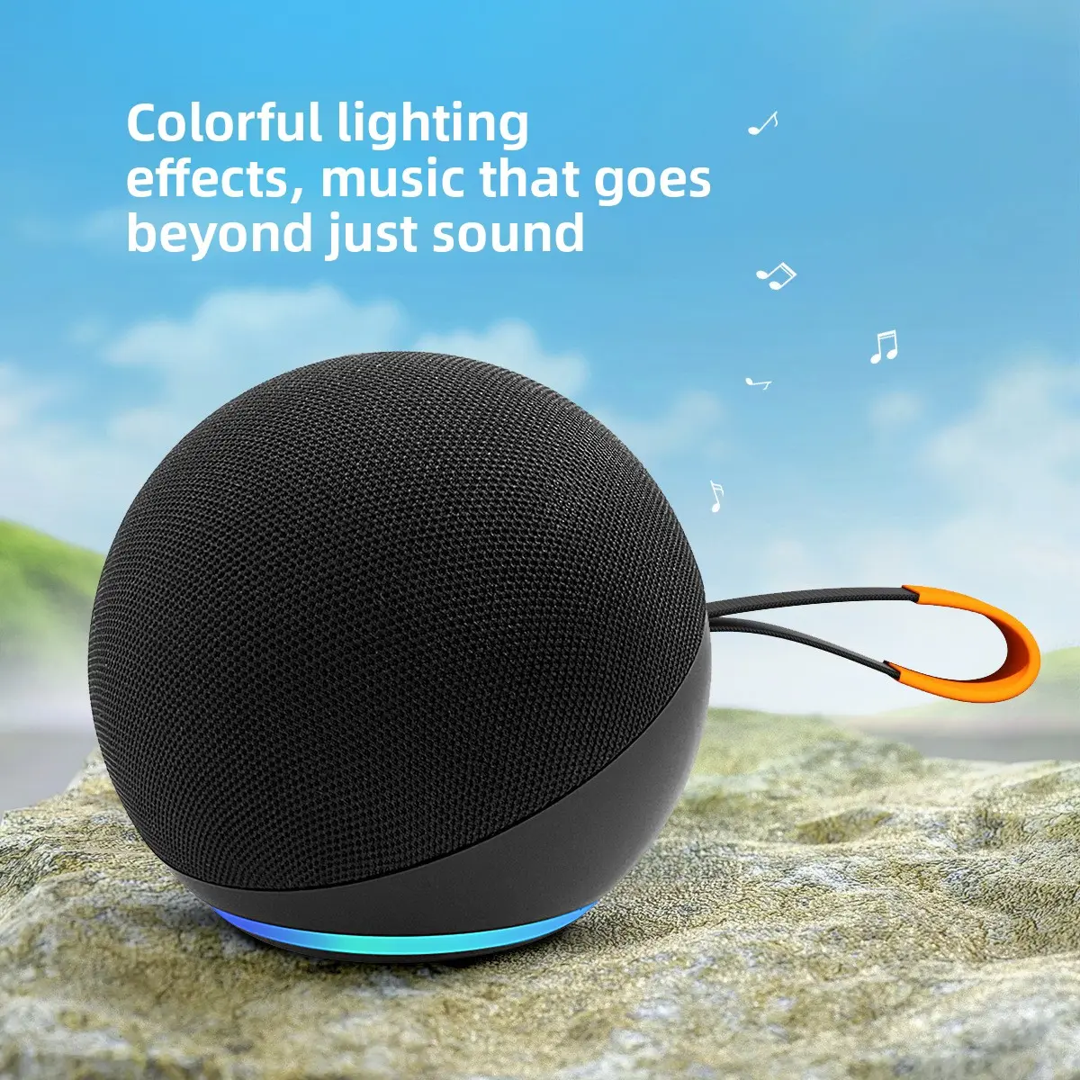 High-fidelity bass speaker; Outdoor subwoofer; Fifth-generation Alexa Dot smart speaker, portable base, home audio equipment, multi-functional wireless speaker Smartphone audio speaker.