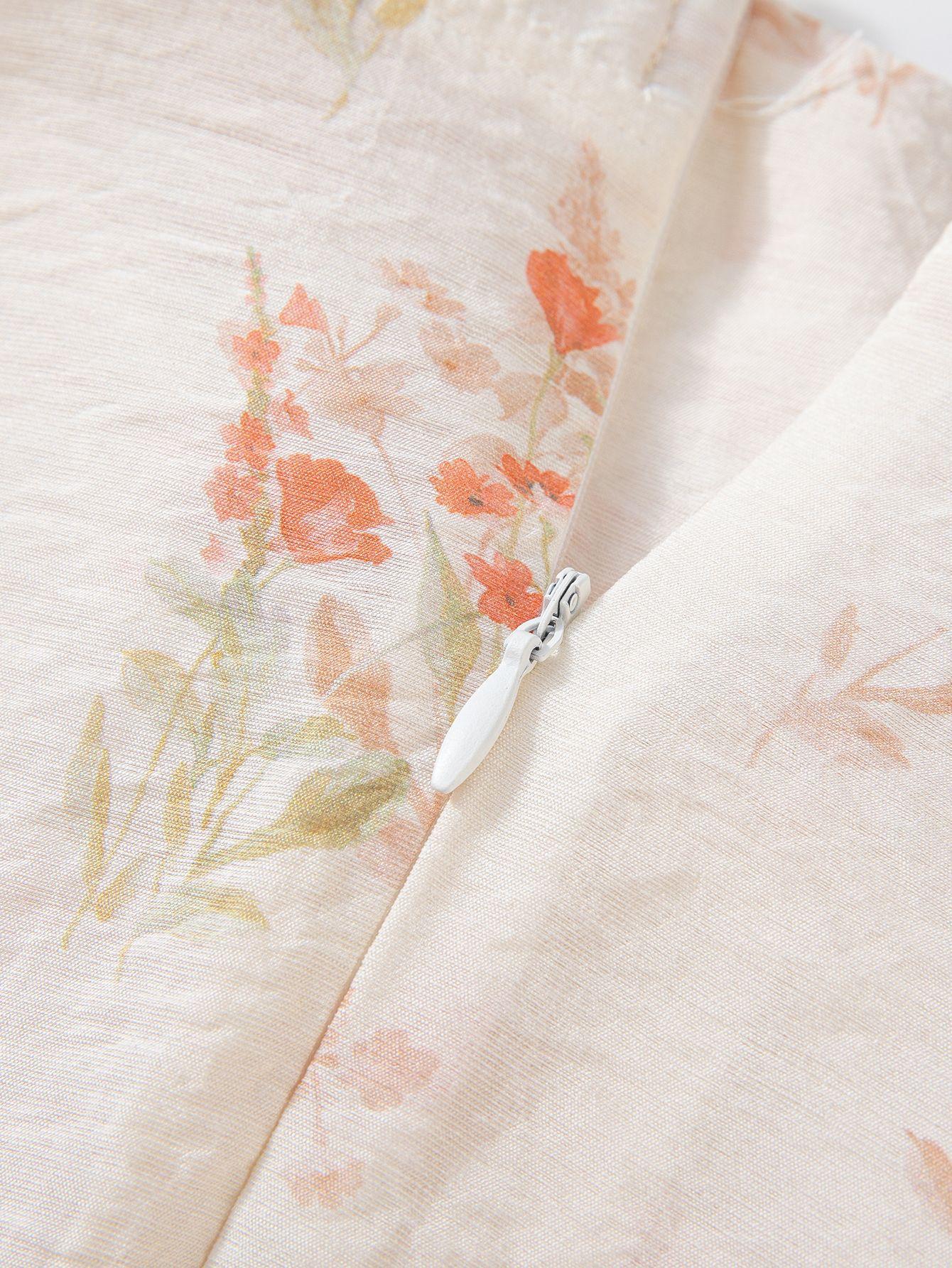 NewNew Cheongsam Dress for Girls Chinese Style Sleeveless Vest with Delicate Flutter Sleeves & Traditional Knot Buttons Ideal for Outdoor Events Festival Shows