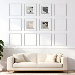 【DealsForYouDays】VEVOR Wall Molding 12 Pack, 20 x 20 in Wainscoting Panels Kit, Lightweight Paintable Polystyrene, Easy to Install, Waterproof Accent Wall Trim for Interior Décor Living Room, Bedroom, Home, White