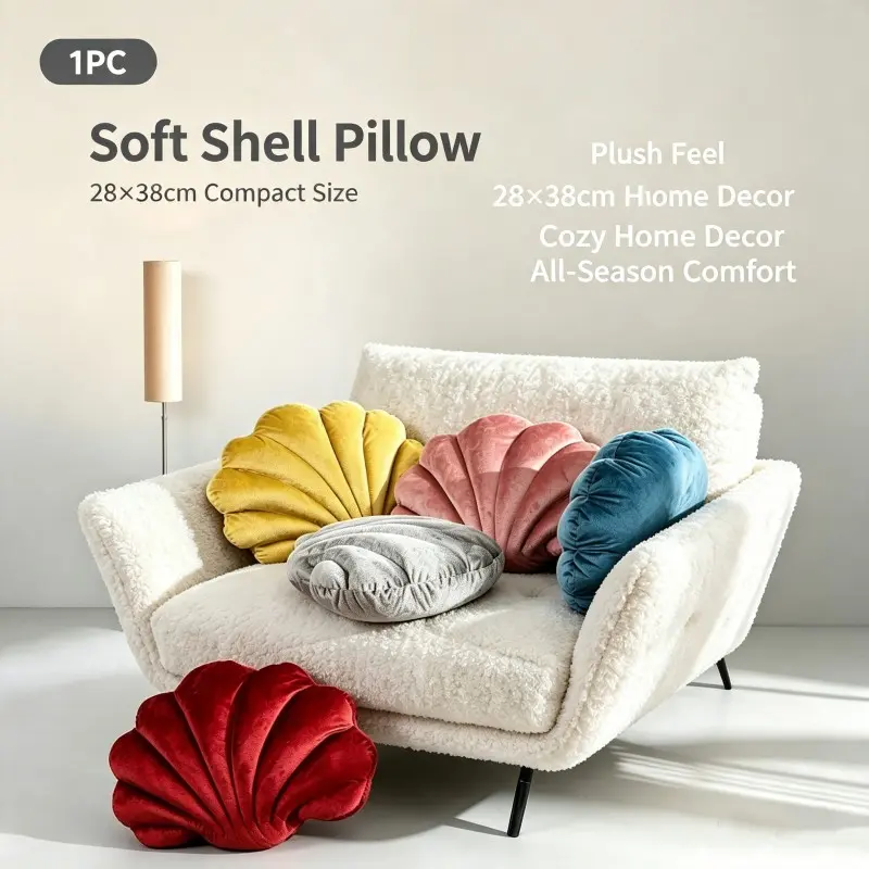 1 Piece Shell Pillow, Comfortable and Stylish Home Decor, Perfect for Relaxing and Adding Elegance to Your Living Space