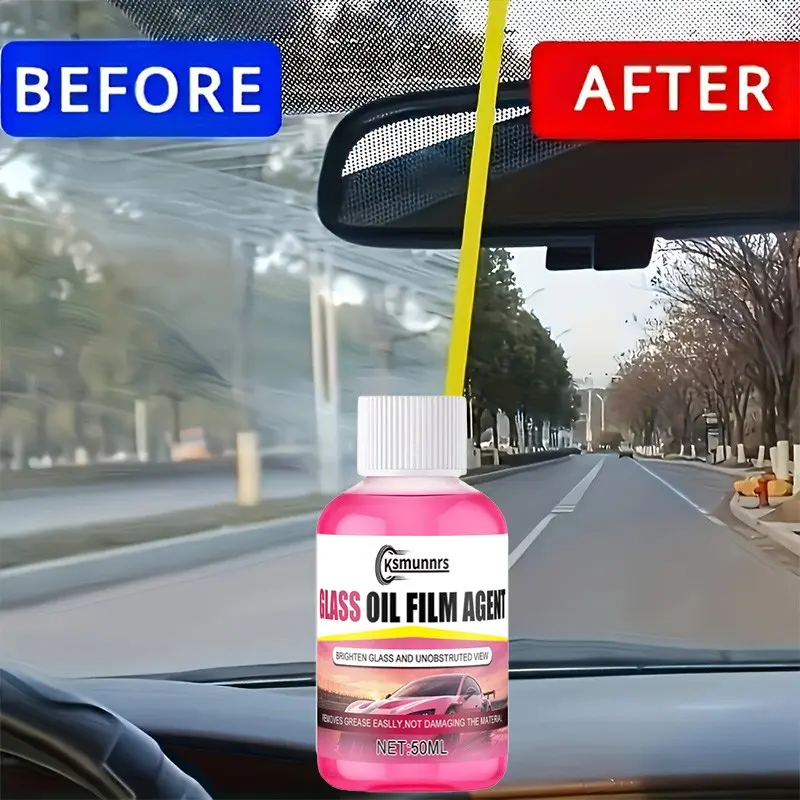 Car Glass Concentrated Coating Windshield Wiper Fluid, Oil Film Remover, Anti-Freeze, Quick Dry, High Concentration, Daily Cleaning
