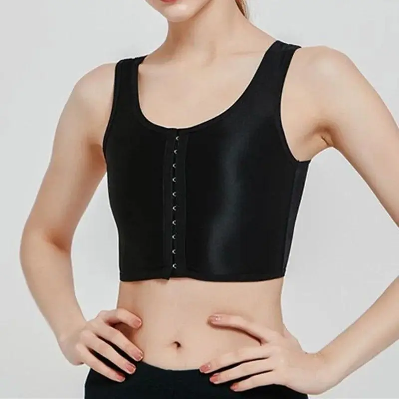 Front Buckle Chest Binders Summer Casual Lesbian FTM Cosplay Transboy Vest Short Wrap Underwear Women Sportswear Corset Tops