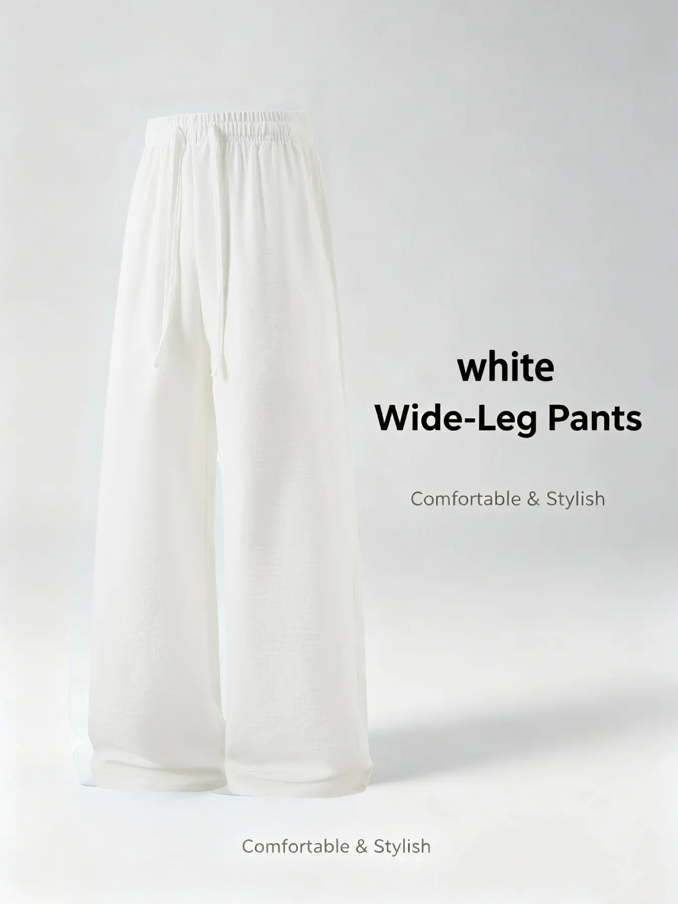 Men's Casual Straight Leg Oversized Pants, Flowy and Drapey, Fashionable Outdoor Walking Camping Vacation Pants, Soft Comfortable Loose Long Pants, Great Gift, Casual Trousers