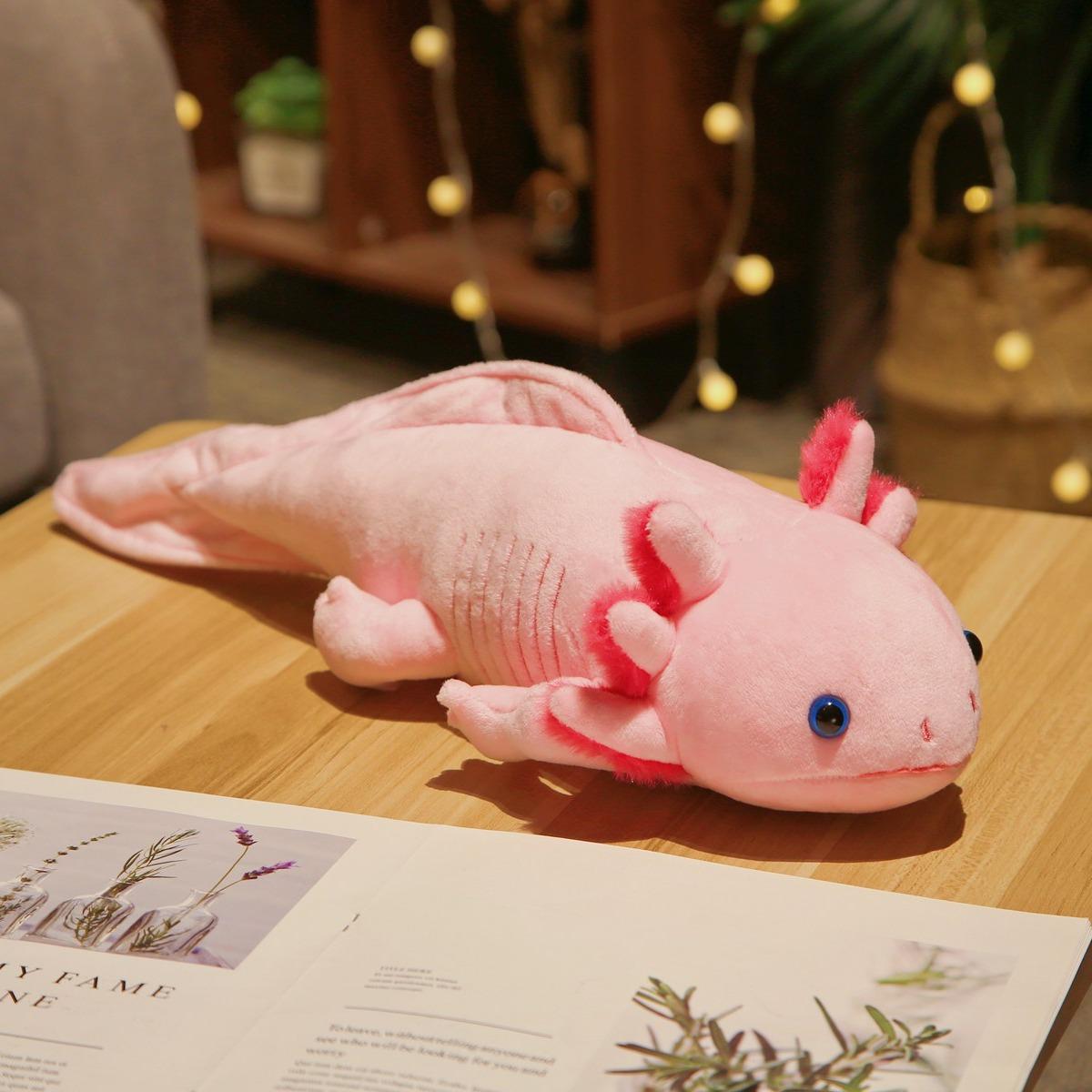 Axolotl Plush Toy, 1 Count Cute Stuffed Animal Plushie, Realistic Salamander Axolotl Plush Toy for Kids Gift Room Decor