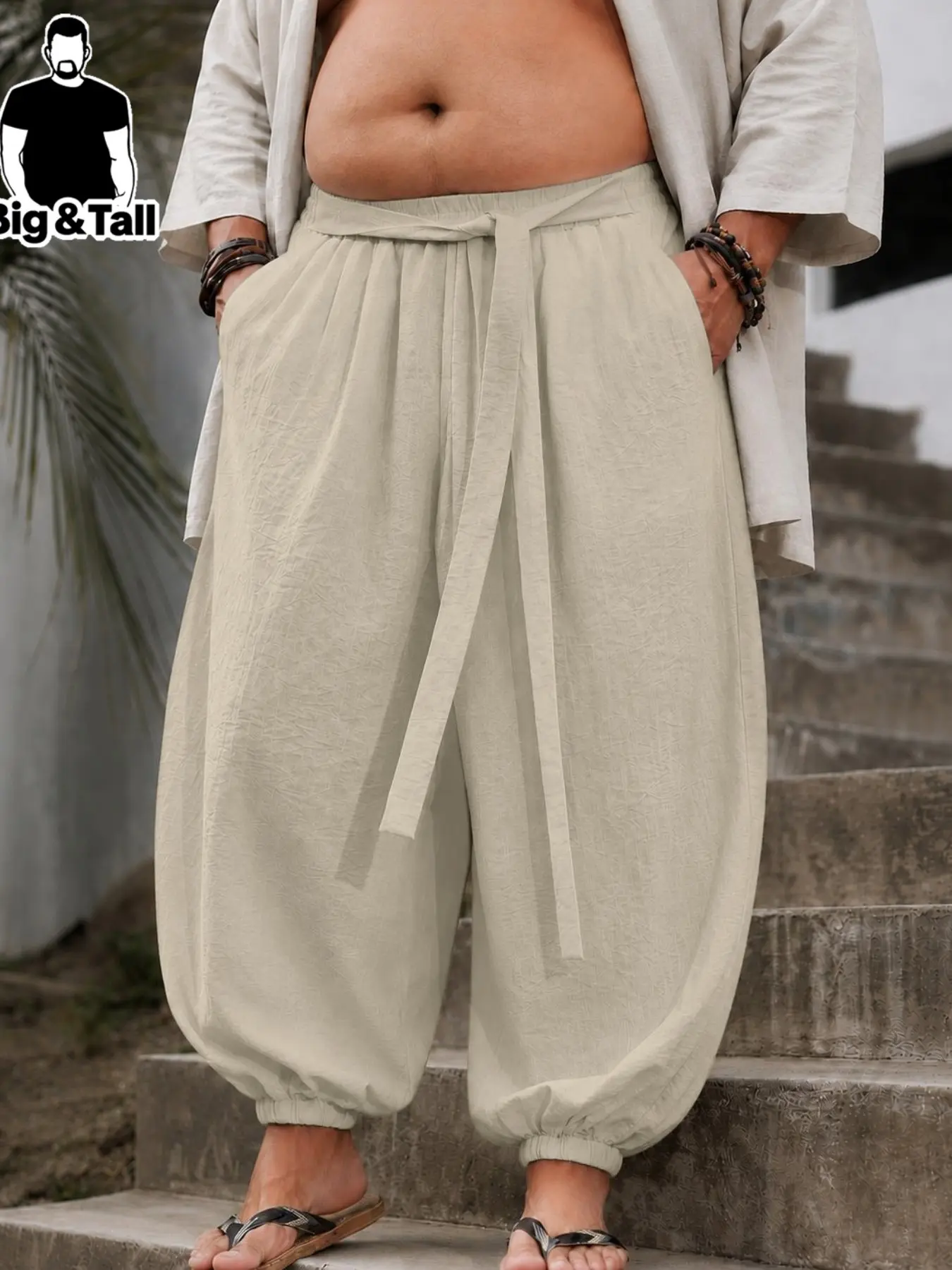 Large Size Oversized Men's Trendy Casual Slacks, Fashionable Comfort Design, Ideal for Daily Wear, Perfect Relaxation Choice, All Seasons Loose Fit