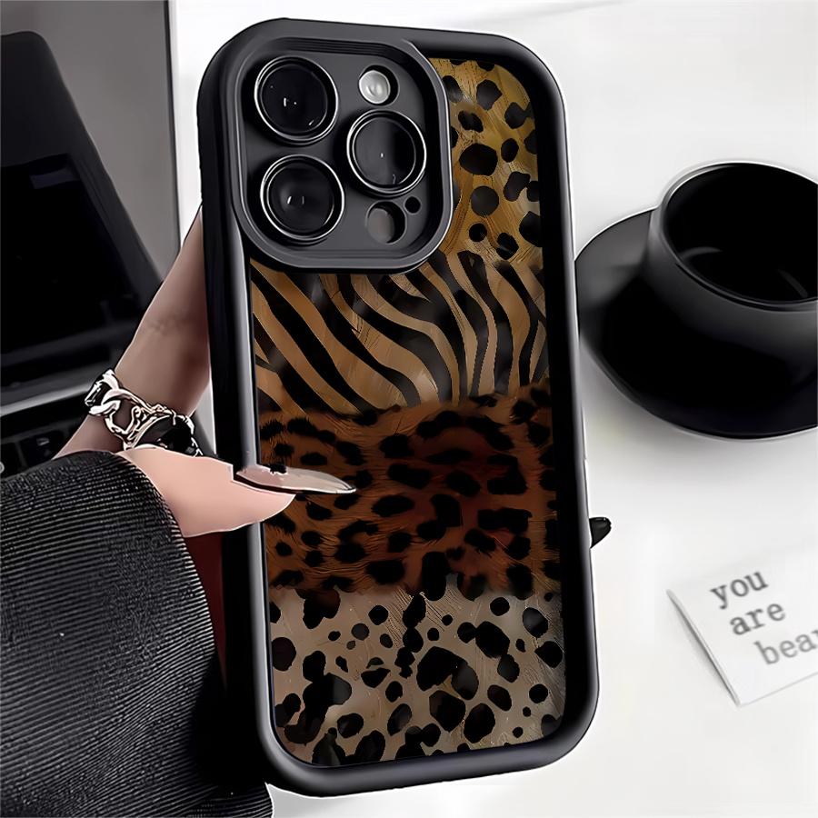 Phone Case - Phone Case - One Piece of a Leopard And Zebra Patterned Phone Case Compatible with for Apple iPhone 17 E Air Pro ProMax iPhone16 15 14 Plus 13 12 Mini 11 X XS XR
