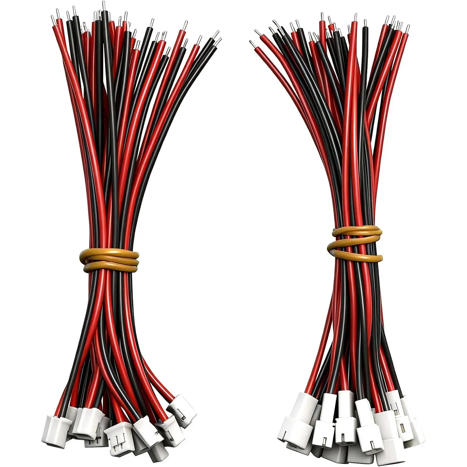 smseace 30PCS ph2.0 Type Connector Bundled Set - Female & Male JST Wire Cables (100mm), JST Connector Kit Pack