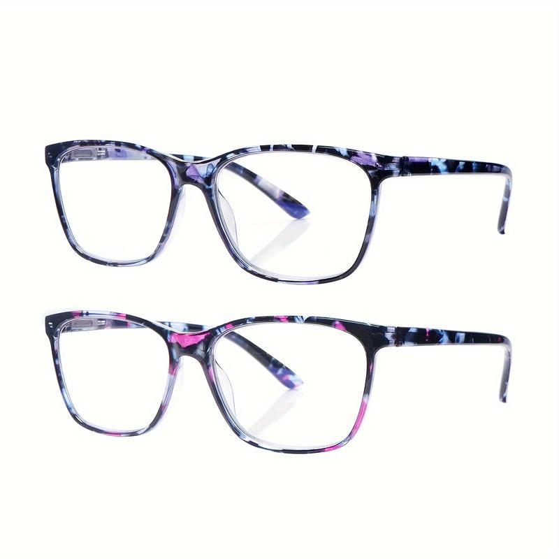 DEAAOK 2 Pack Progressive Multifocal Reading Glasses Anti Blue Light Women Readers with Spring Hinge Computer Eyeglasses