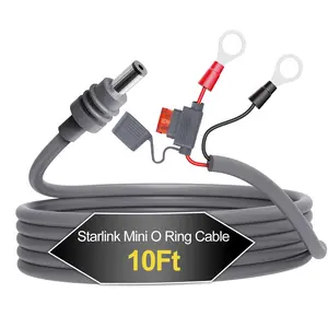 Starlink Mini O Ring Connecters Extension , 18AWG, Starlink Mini Direct  Power , , Starlink Mini Extension Cord with Fuse Holder, Secure  Fuse Protection