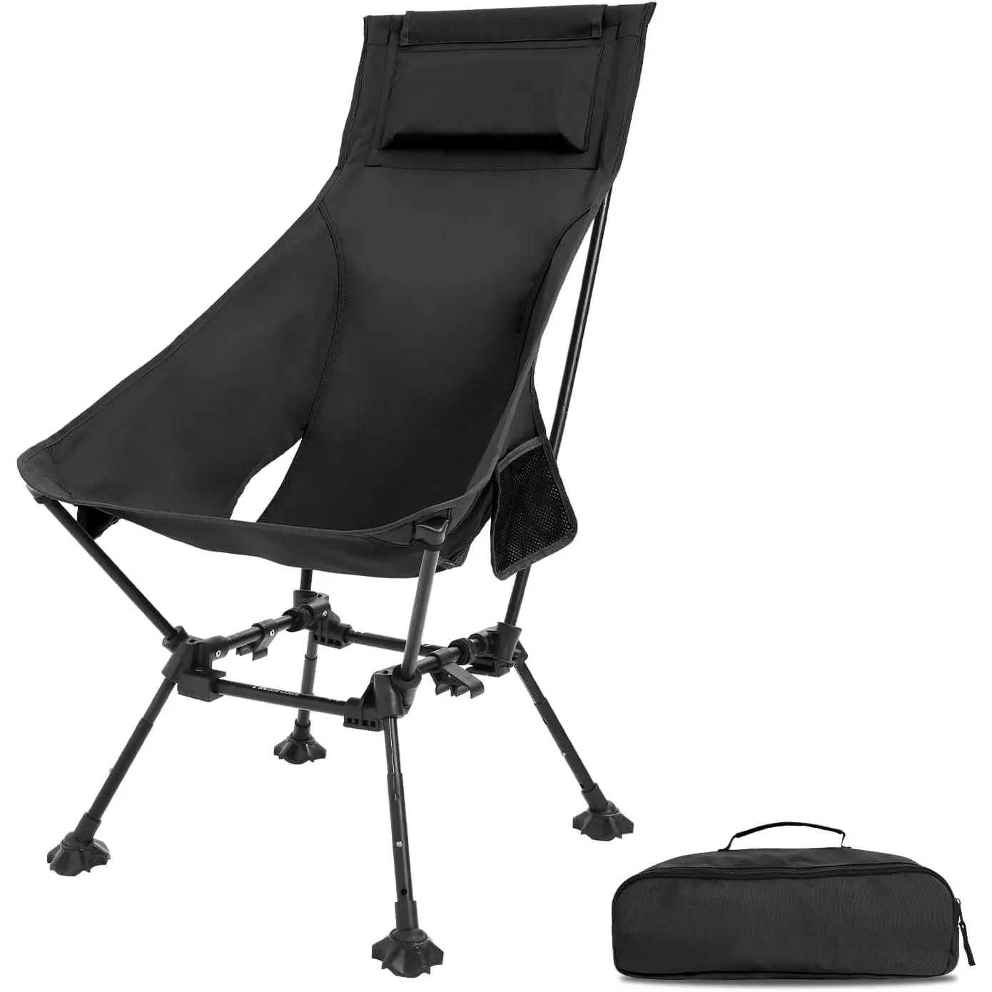 Baby & Maternity Foldable High Back Camping Chair - Height-Adjustable, Widened Seat, Anti-Sinking Feet, No Warning Applicable (for Beach Use)
