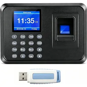 Time Clocks for Employees Small Business Biometric Fingerprint Punch Attendance Machine with PIN In Out No Monthly Fees for Office Small Business Management