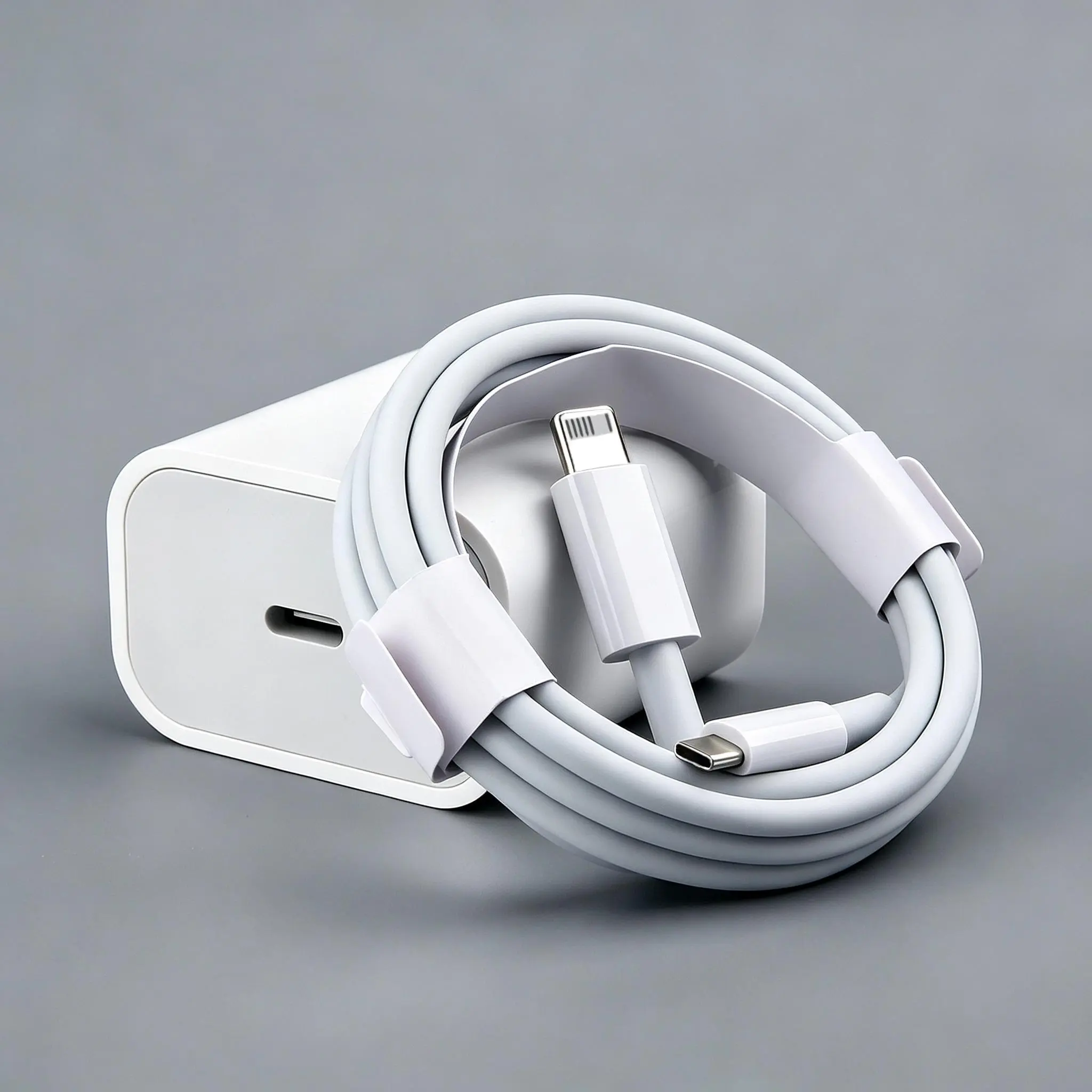 PD 12W Type-C Phone Charger with 1-Meter iPhone Charging and Data Cable, Compatible with iPhone 14, 14 Pro, 13, and iPad, with Short-Circuit Protection and Fast Charging