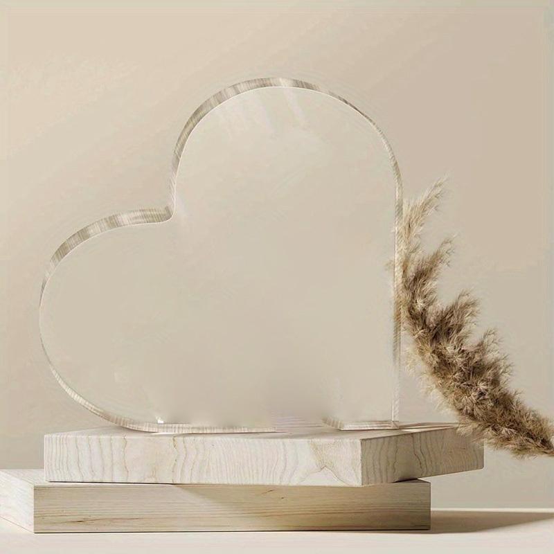 2D Romantic Acrylic Heart Plaque | Cute Gift for Girlfriend, Birthday Anniversary,Multipurpose Tabletop Decor,Valentine's Day