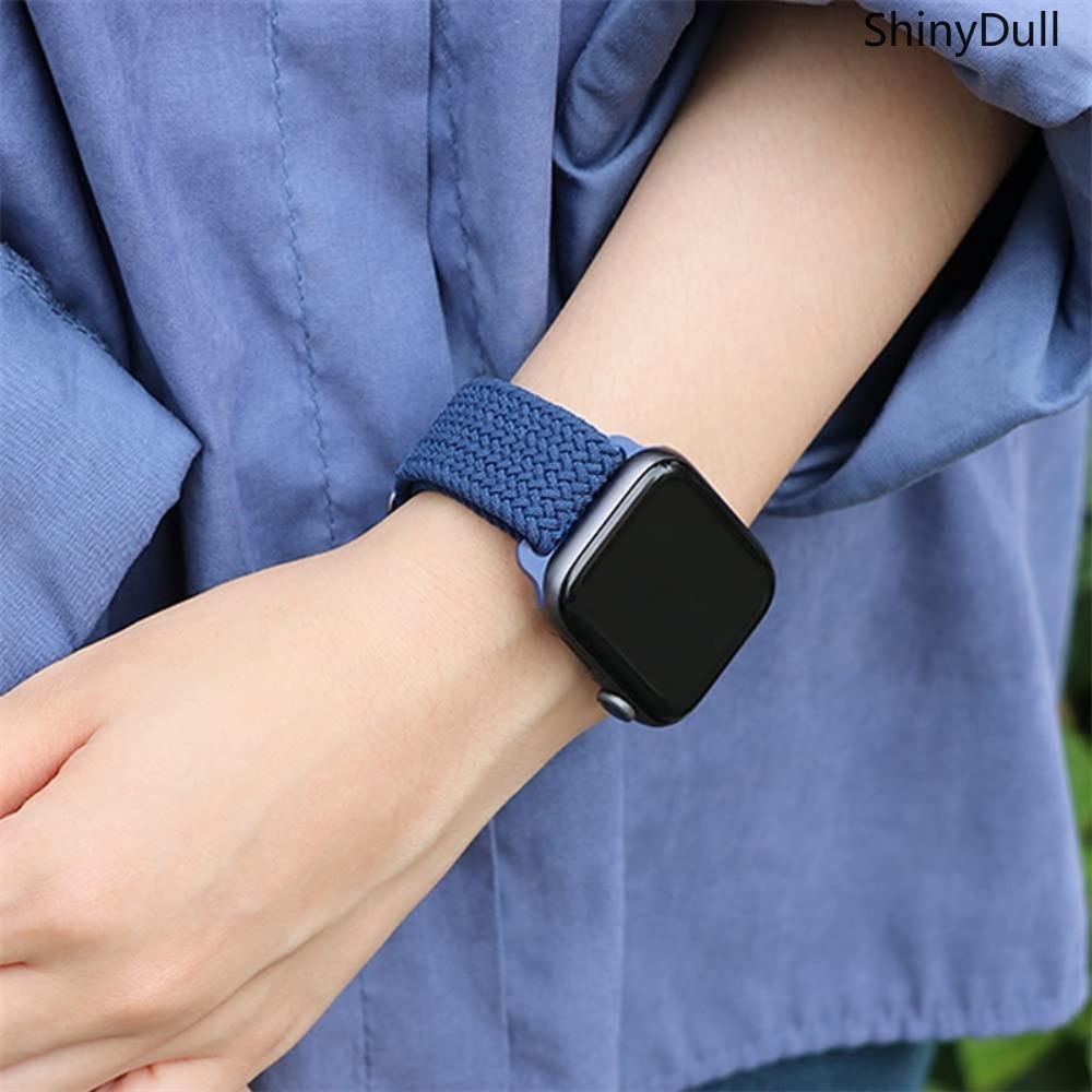 6-Pack Apple Watch Straps – Adjustable Nylon Elastic Single-Loop with Quick Release Buckle, Fits 38–49mm (Series 3–11, SE, Ultra)