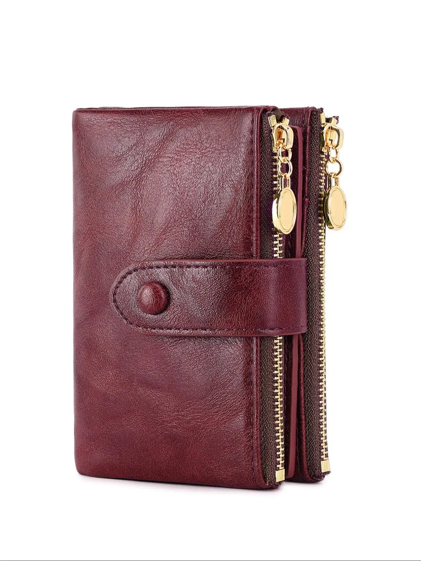 Double Zipper Women's Short Wallet, Zipper Wallet Design, RFID Anti-Theft Brush, Multi Slot Card Storage And Coin Purse, Multifunctional Large Slot Printed Wallet, Suitable For Daily Use, Portable Travel, Christmas Gift, Valentine's Day Gift, Ideal Gift