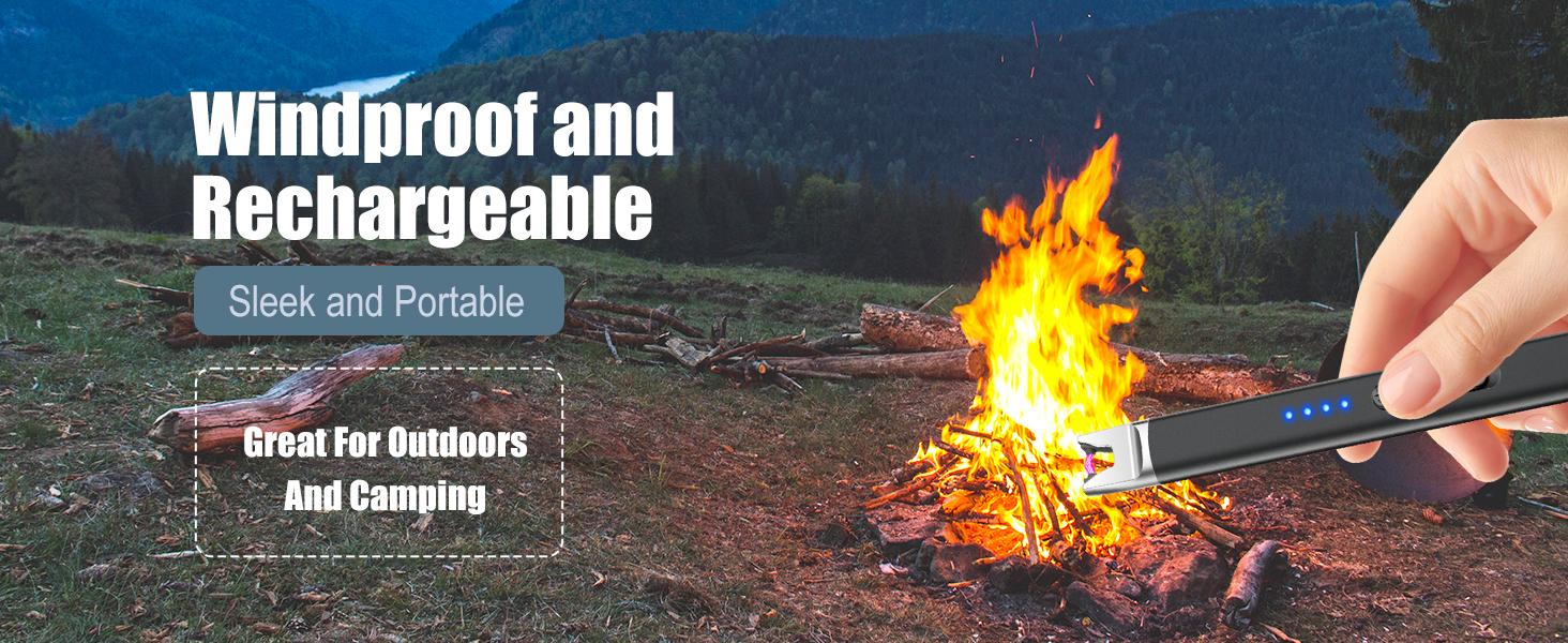 3 Pack Electric Candle Lighter USB Rechargeable Arc Lighter with Safety Lock, Windproof Flameless Plasma Long Matches Lighters for Candle, Grill, BBQ, Camping, Gas Stoves (Black,Pink,Blue)