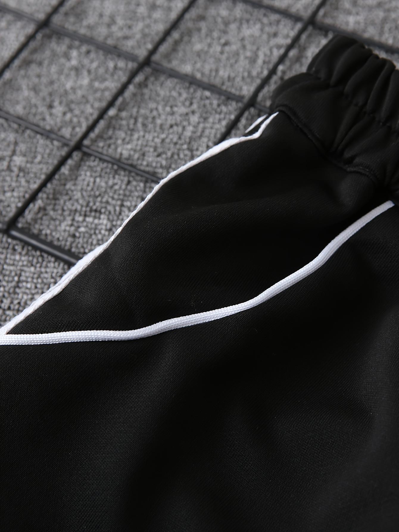 Tween Boy Loose Knit Long Pants, Casual Drawstring Sweatpants, Athletic Joggers, 8-12Y for Campus, Outdoor Spring/Fall Wear, Perfect for Outdoor, Outdoor Activities, Knit Sweatpants, Sporty Look, Soft Texture, Comfortable Material, Athletic Pants