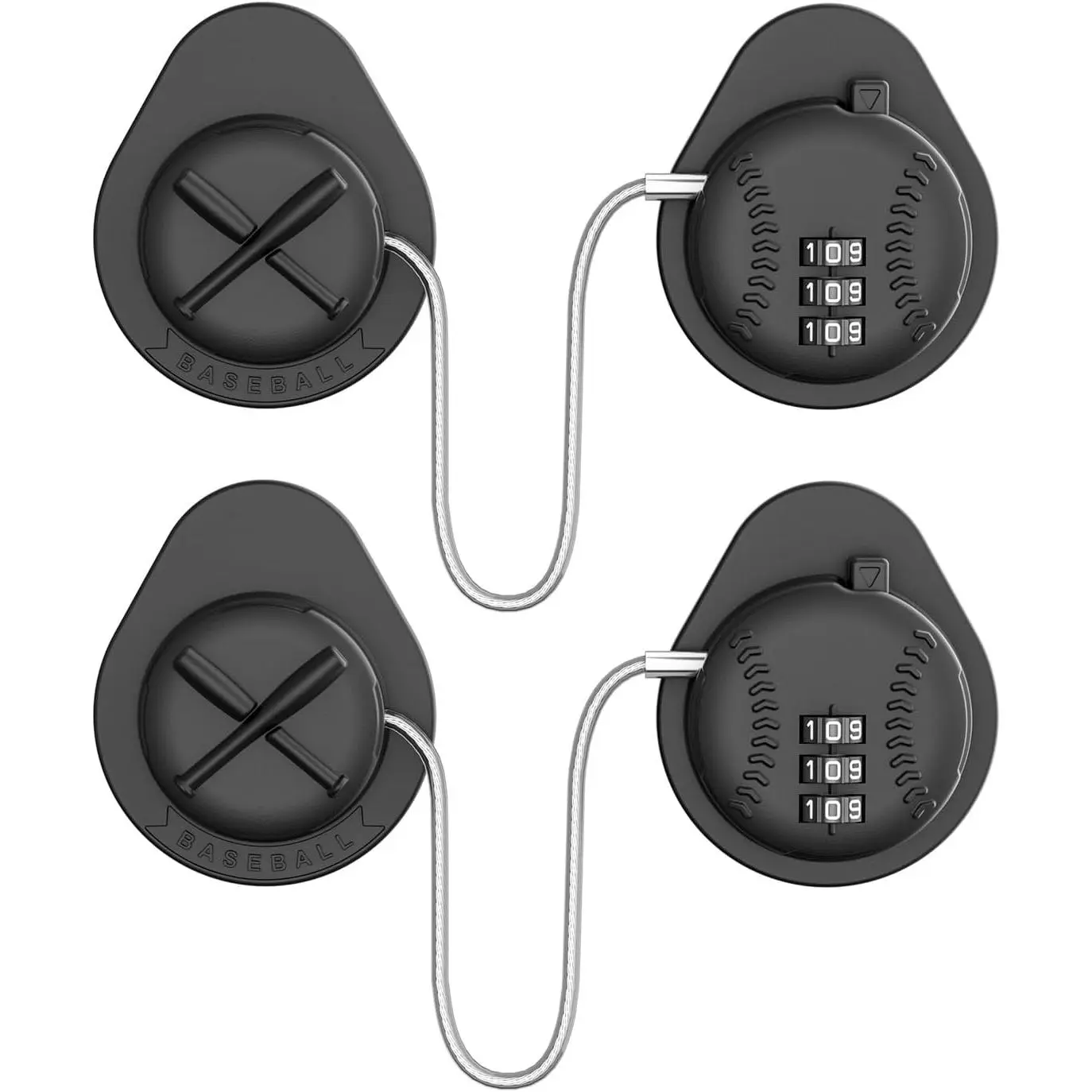 Safety Refrigerator & Cabinet Lock, 2 Pack, Black | 3 Digit Combination Code, Easy Install,  Proofing, For Fridge, Closet, Drawer & Freezer