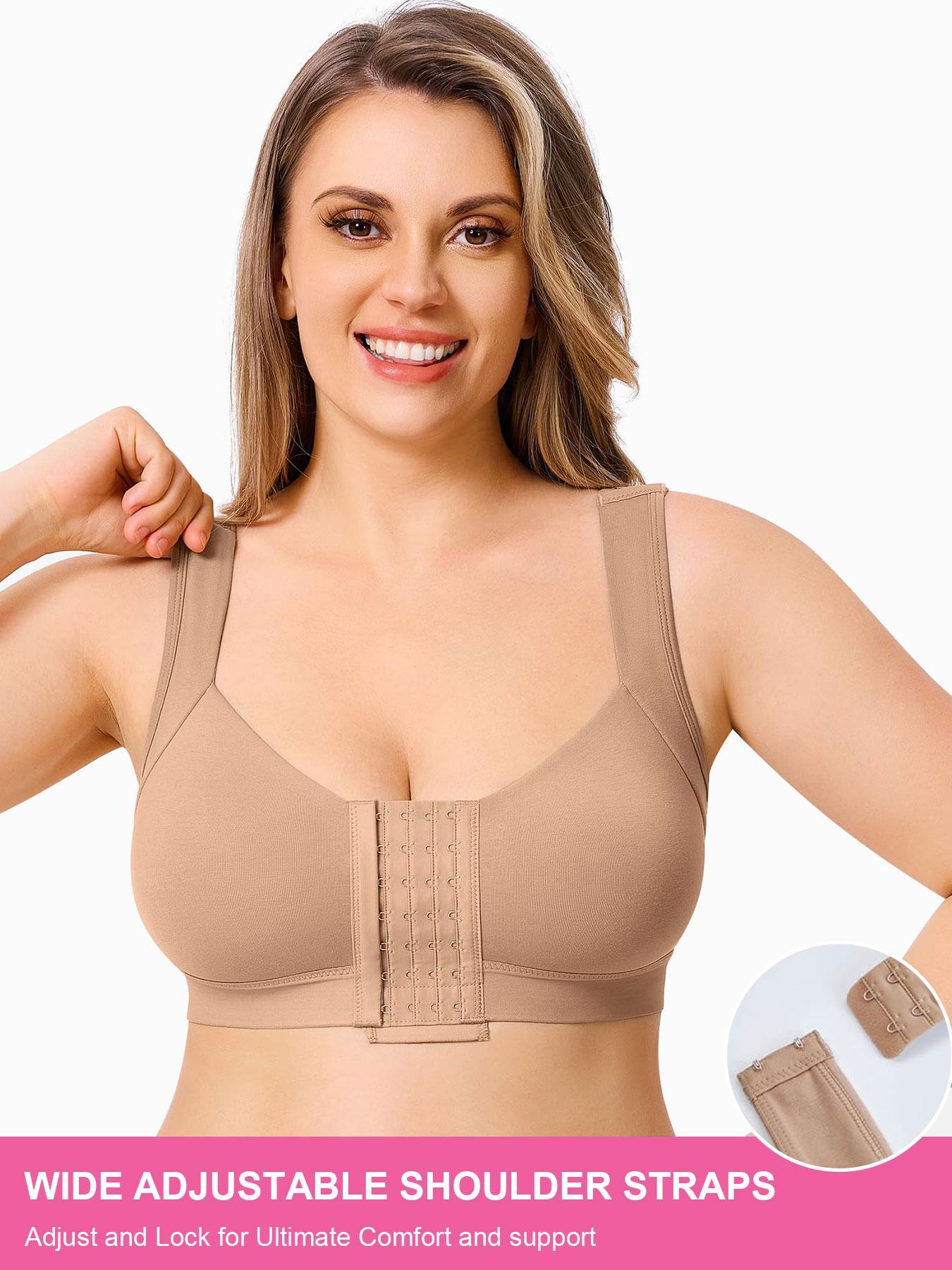 Women's Solid Wireless Push Up Bra, U-shaped Back Buckle Bra, Soft Comfortable Breathable Lingerie for Daily Wear halloween dailydrip comfyessentials wirelessbrareview wirelessbras midsize comfortablebras tiktokshopbacktoschool cleavagebra