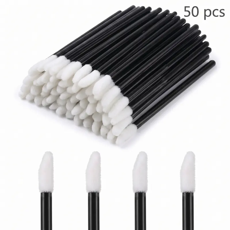 Eyelash & Lip Brush Set, 50pcs Disposable Eyelash Mascara Wands And Lip Brushes Set, Professional Makeup Tools, Cosmetic Tools, Makeup Brushes Kits