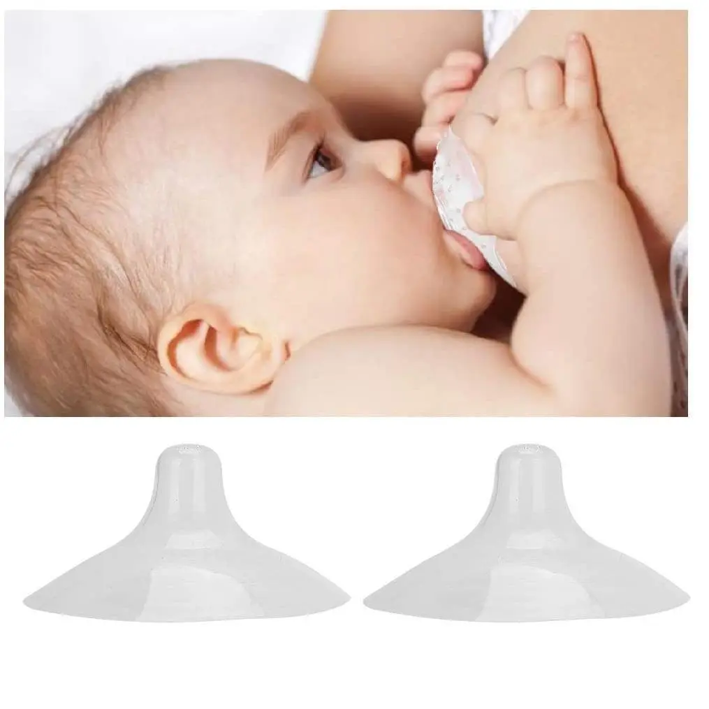 Nipple Shields  Nursing Newborn  Women Breastfeeding Baby Premium Contact Nippleshield  with Latch Difficulties or Flat or Inverted Nipples Clear (20mm/0.78inch, 2 Count)