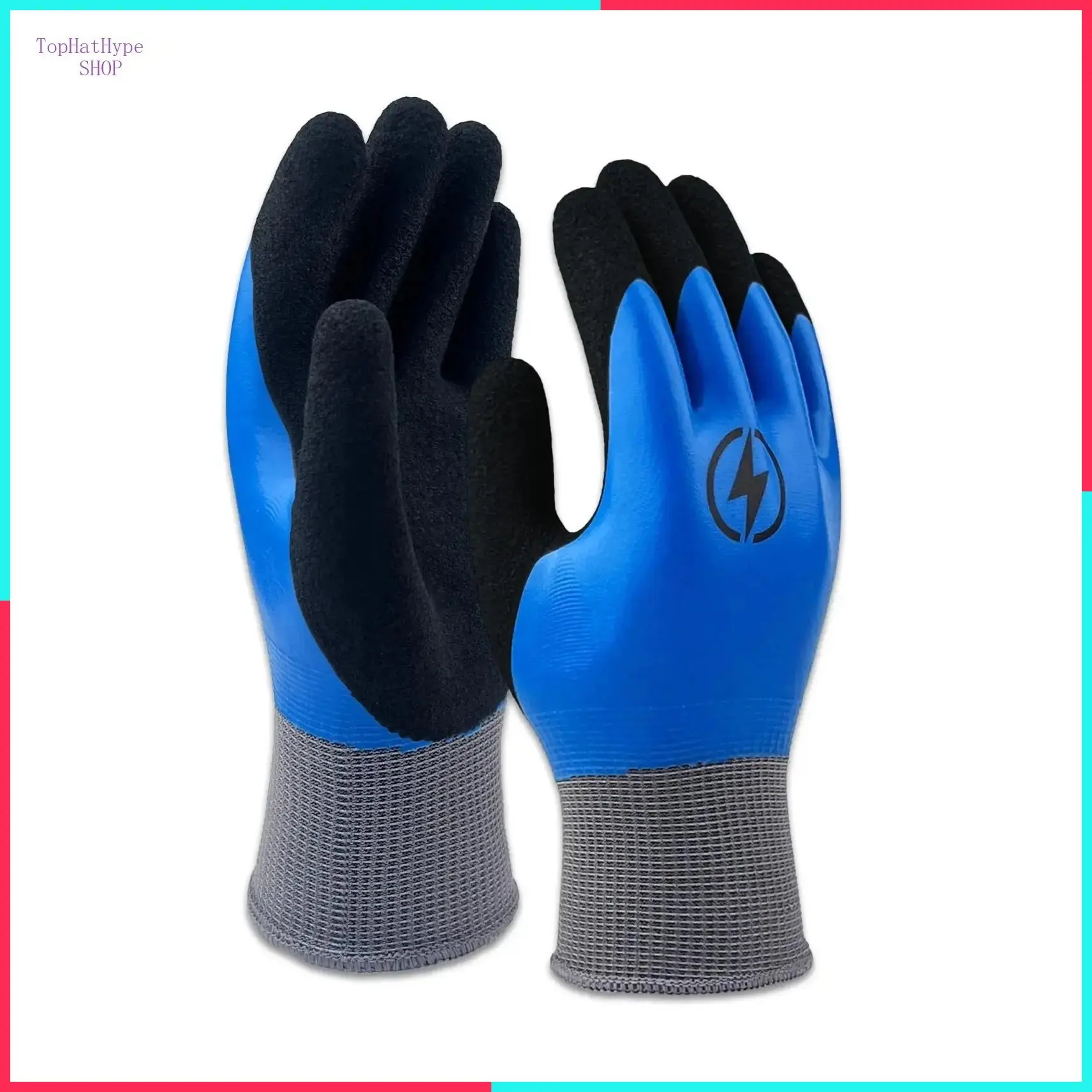 1000V Rated Shockproof Rubber Insulated Work Gloves, Nylon Fabric, Textured Palm Grip, Heavy Duty Electrical Safety Gloves for Appliance Handling Under 1000V