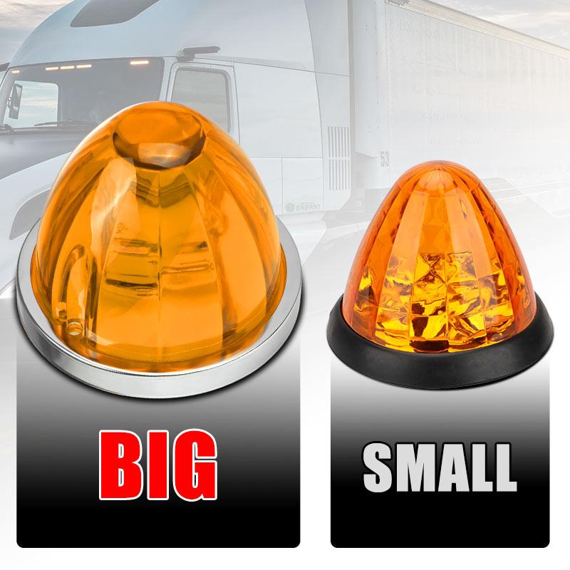 2PCS Lorry Side Light Car Truck Side Marker Signal Indicator Trailer Watermelon Lamp LED Waterproof 12V24V Car Clearance Light