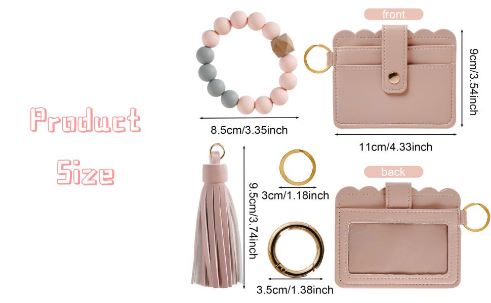 Keychain Wallet Wristlet, Credit Card Holder Purse with Tassel & Beads, Multifunctional Key Chain Bracelet Bangle for Women, Hands-Free Everyday Essential, Cute Small Wallet – Llavero Monedero Keychain Wallet Wristlet, Credit Card Holder Purse with Tassel & Beads, Multifunctional Key Chain Bracelet Bangle for Women, Hands-Free Everyday Essential, Cute Small Wallet – Llavero Monedero