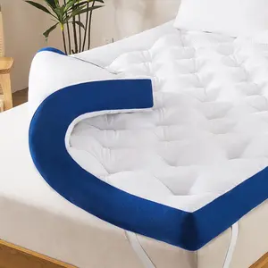 5 Inch Memory  Mattress Topper for  , Filled with Flfuffy Soft Breathable Stuffing, Thick Supportive Pillow Top  Mattress Topper