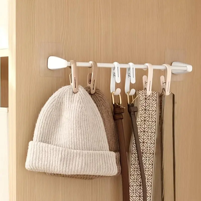 3pcs S-Shaped Hook Clips/Multi-Functional/Suitable for Clothing Stores, Home Offices, And Studios/Used As Clothes Clips, Drying Clips, Towel Rack Clips/Made of Heavy-Duty Plastic Material/Easy And Practical Design/Clothes Pins