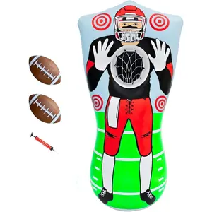 65” Inflatable Football Target Net Toss Game - Double-Sided Throwing Practice Football Stuff with Mini Balls - Backyard Tailgate Party Sports Toy for Kids & Adultsfidget toys