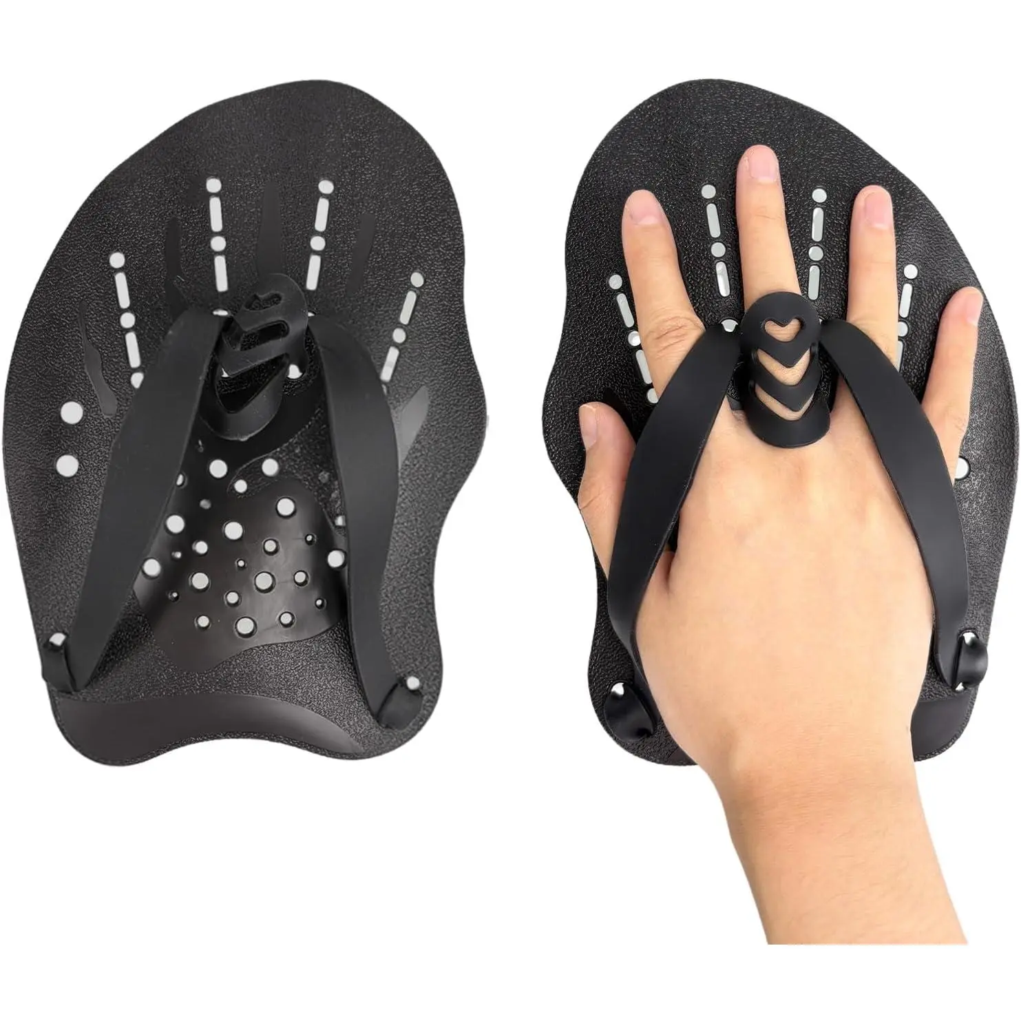 2 count Swim Hand Paddles, Swim Paddles with Adjustable Straps for Lap Swimming  Hand Paddles for Novice and Professional Use