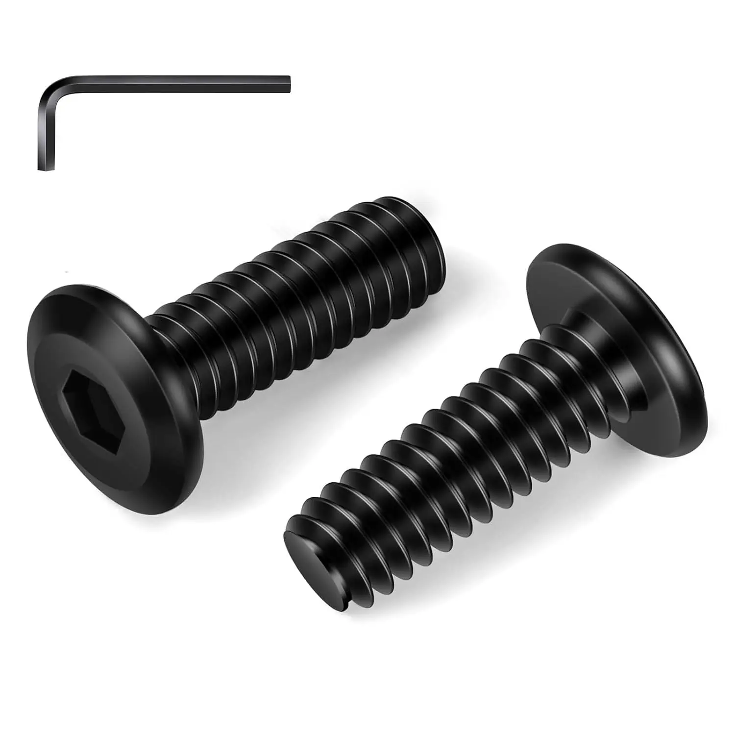 1/4-20 x 3/4" Flat Head Socket Head Screw Furniture Bolts Countersunk Connector Screws, Stainless Steel 18-8 (304), Black Oxide, Fully Threaded, 25 PCS