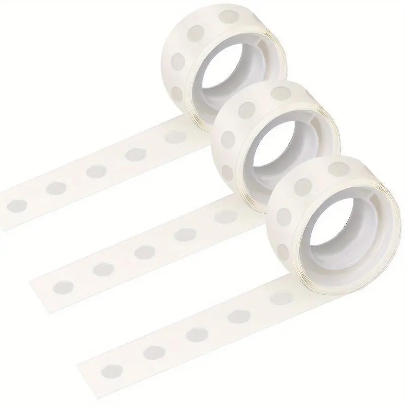 Glue Points Dots Durable Double Sided, Sticky Dots Tack Adhesive Clear Balloons Tape Removable Non Trace Stickers For Wedding Decoration, Art Craft, Party Supplies 100 Pcs/Roll Double Sided Tapes