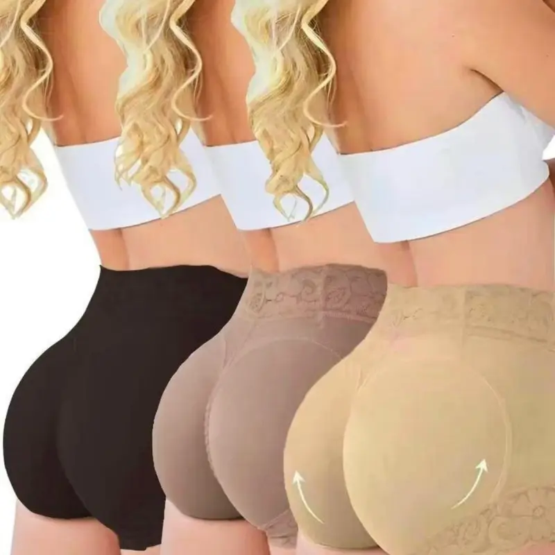 YZY Women's Plain Basic Contrast Lace Casual Aesthetic High Waist Garment Smooth Elastic Tummy Control Shapewear Shorts, Tummy Control Butt Lift Shapewear Bottoms, Ladies Valentine's Day Gift, Gift for Her, Underwear