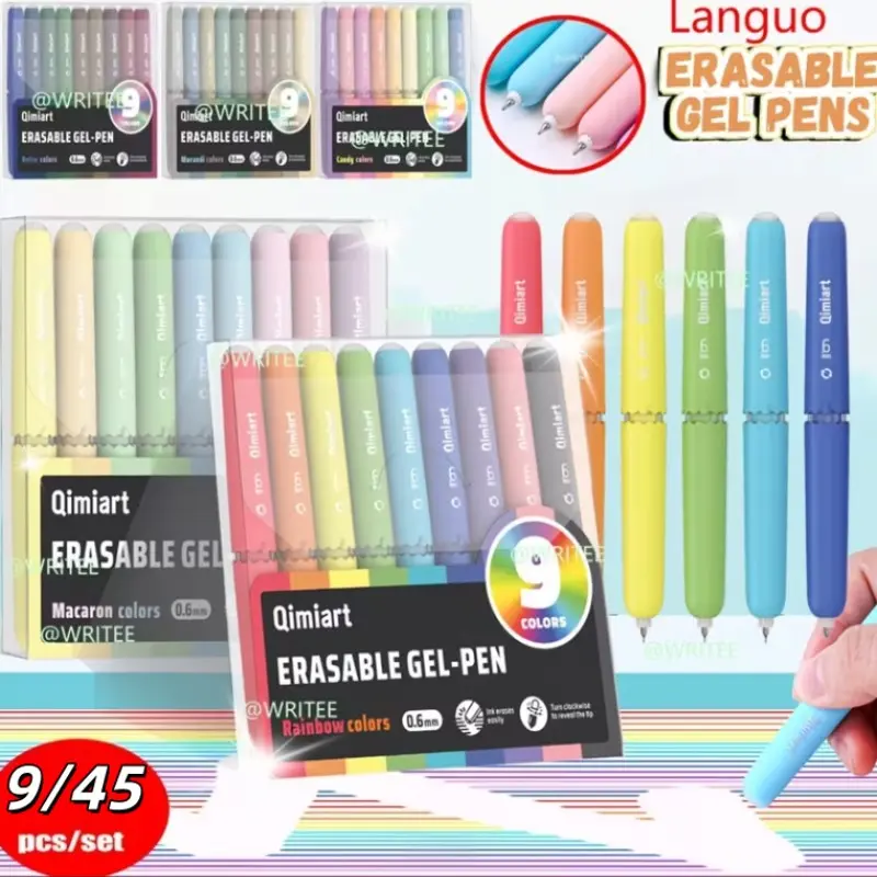 Languo Erasable Drawing Pen, 0.6mm Tip with Eraser, Twist Design, Smooth Writing, Ideal for Art, Diary, Coloring, DIY, Student Use