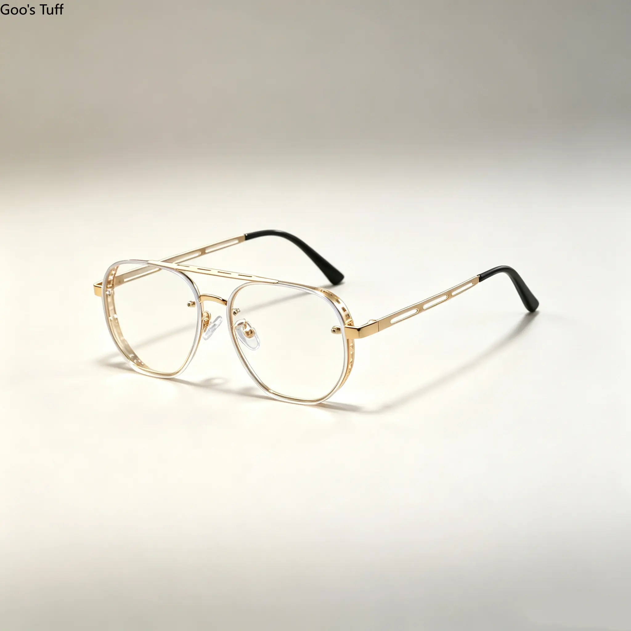 Men's Non-Prescription Stylish Square Eyeglasses, Lightweight Metal Frame with Classic Tortoiseshell Accent Top Bar, Fashion Accessory for Office, Festive Party Wear
