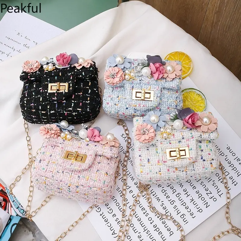 Cute Flower Crossbody Bag for Girls, Kawaii Candy Color Mini Shoulder Purse with Cartoon Charm, Trendy Birthday Gift & Daily Outfit Essential for Little Princesses