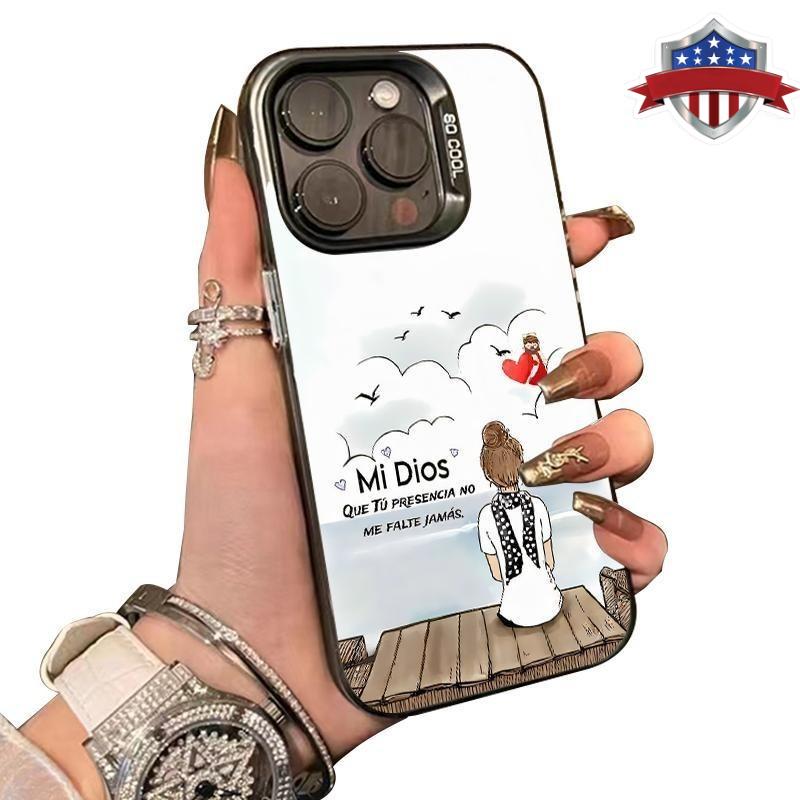 Heavenly Hope Pattern Phone Case for iPhone 17 16 Pro Max 15 Plus 14 13 12 11  Air XR XS Shockproof Non Slip Military-Grade Protective slim Cover Cellphone Casing