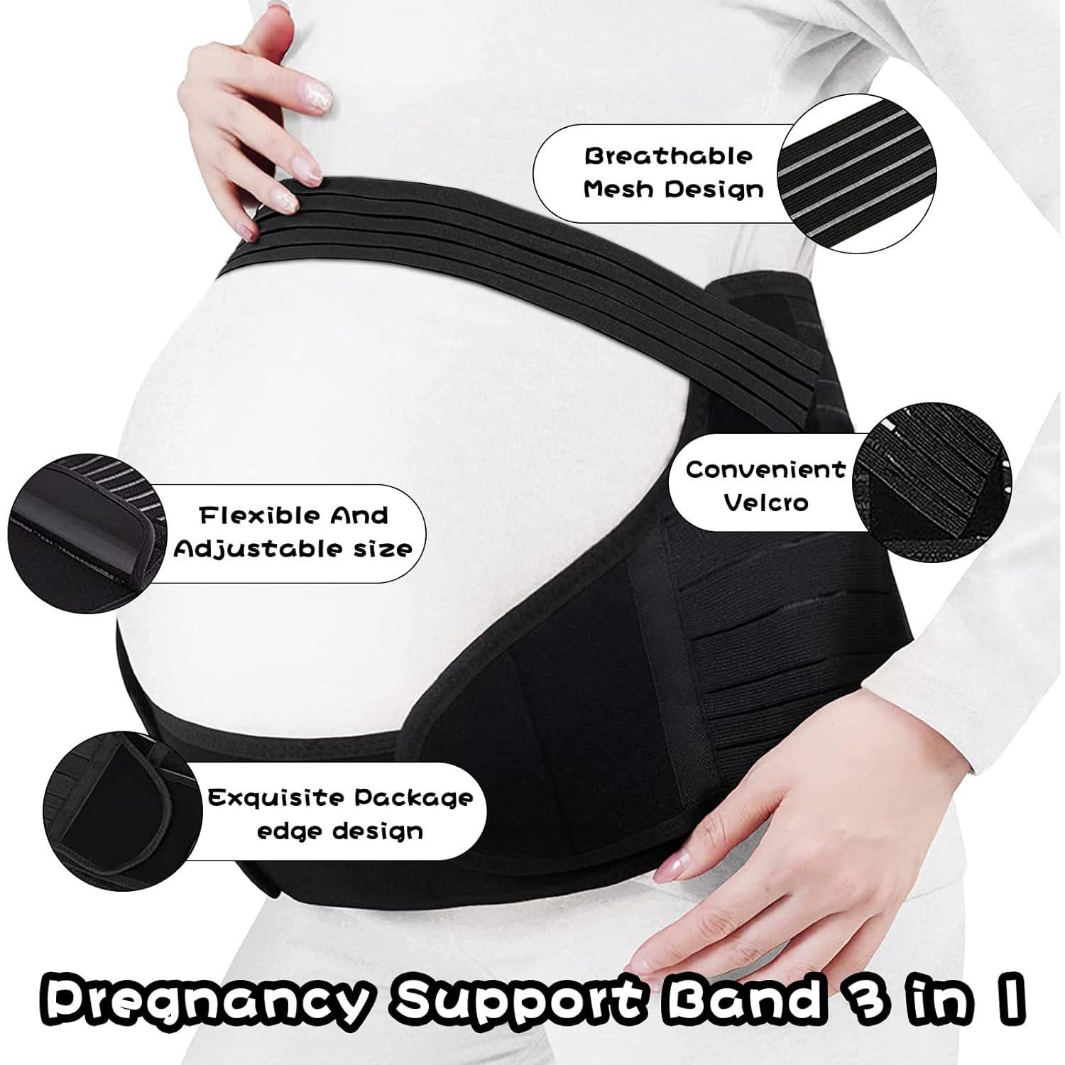 Women's Body-Shaping Waistband: Suitable for expectant mothers to wear starting from the second trimester; provides excellent support for the waist and back, offering comfort and breathability; Maternity Support Belt.