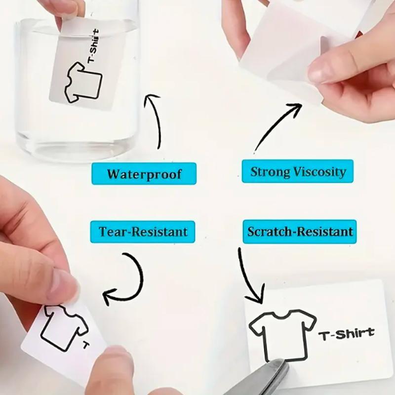 Thermal Printer Paper, 6 Rolls Thermal Printer Paper, Waterproof & Oil-proof Label Sticker for NELKO PM220/PM110 Phomemo M110/M220 Printer