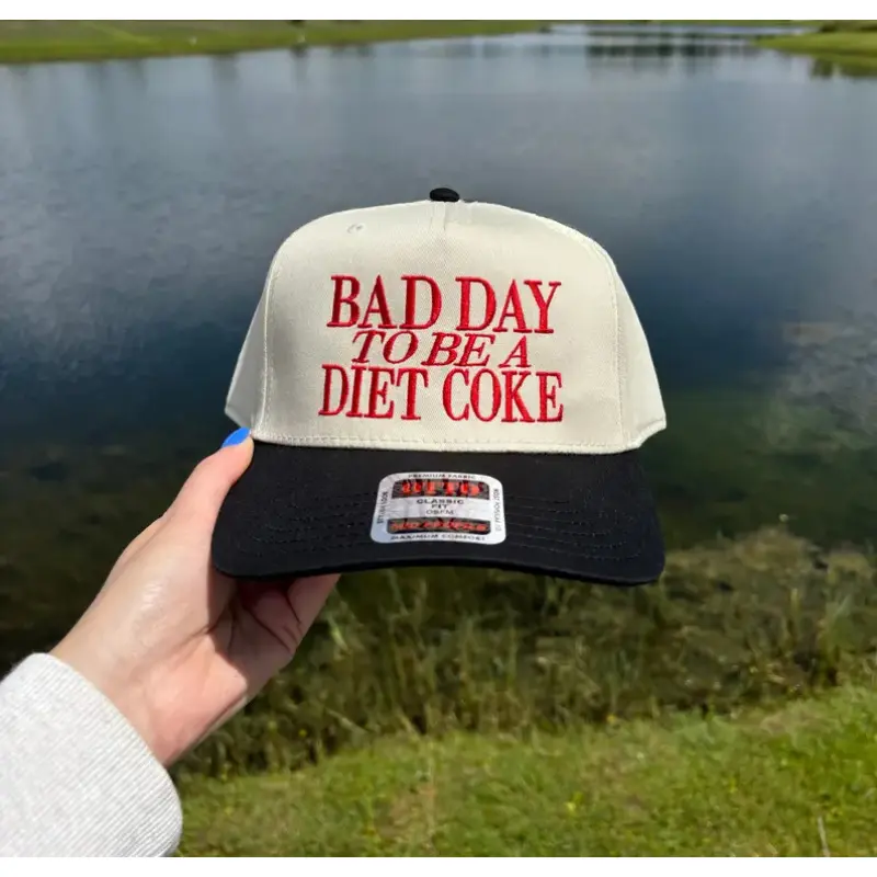 Bad Day To Be a Diet Coke Hat, 4th of July Embroidered Trucker hat Baseball hat Summer hat Funny trendy trucker snapback hat diet coke embroidery coke lover