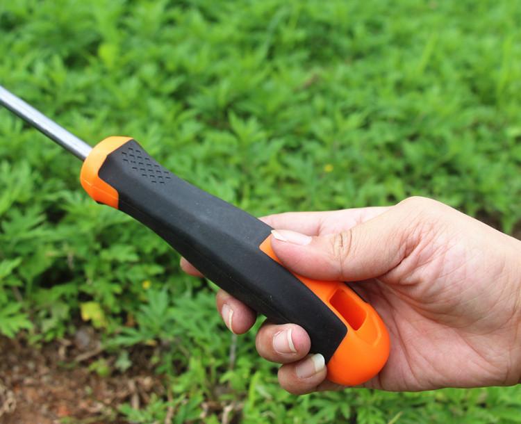 Weed Removal Tool, Weeding Artifact Uprooting Weeding Tool Dual Purpose Manual Hand Weeders Tool for Gardening Vegetable Backyard Farm Planting(Rubber Handle, Stainless Steel