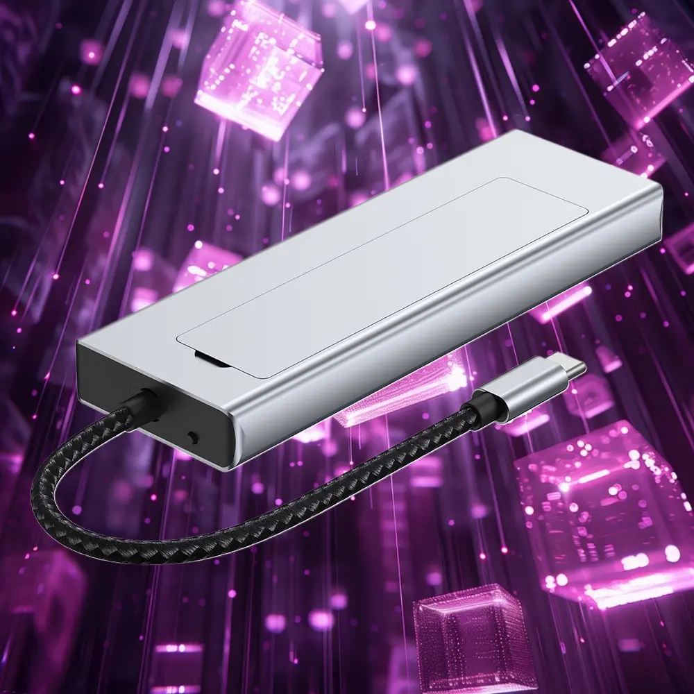 Type-C 3.2 Multifunctional Hub Integrated M.2 SSD Enclosure Supporting Smooth 4K 60Hz Video Output Dock
